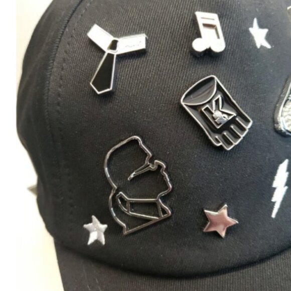 KARL LAGERFELD Women's Cap Paris Adjustable Fitted BLACK BRAND-NEW w/tag - Picture 9 of 13